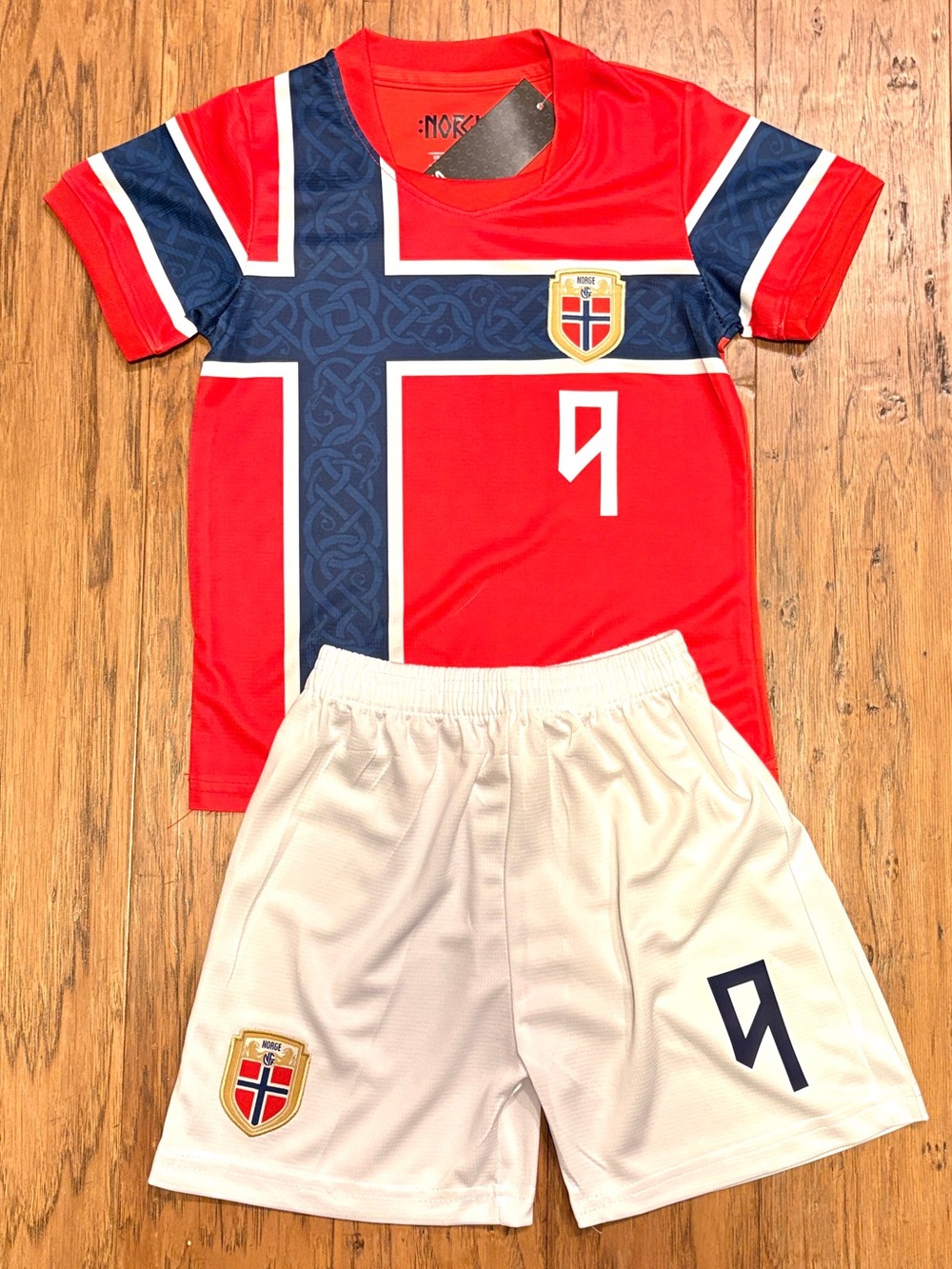 Haaland Norway Kids Soccer Jersey Set Toddler & Youth Sizes NWT